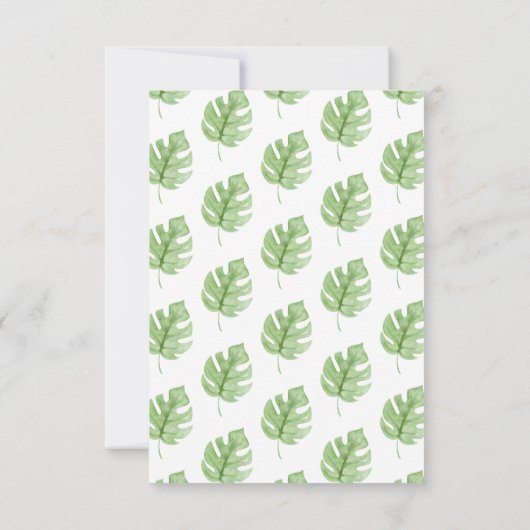 オベビージャングル赤ちゃんシャワーおむつラッフルインヴィッティ 招待状 (裏面)