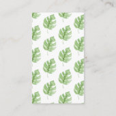 オベビージャングル赤ちゃんシャワーおむつラッフル エンクロージャーカード (裏面)