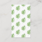 オベビージャングル赤ちゃんシャワーおむつラッフル エンクロージャーカード (裏面)