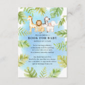 オベビージャングル赤ちゃんシャワーベビー本 エンクロージャーカード (正面)