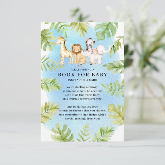 オベビージャングル赤ちゃんシャワーベビー本 エンクロージャーカード (スタンド正面)