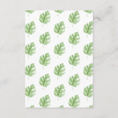 オベビージャングル赤ちゃんシャワーベビー本 エンクロージャーカード (裏面)