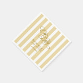 オベビースエレガントクリプト&ストライプベビーシャワー スタンダードカクテルナプキン (角)