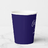 オベビースクリプト海軍ブルーボーイズ女の子ベビーシャワー 紙コップ (右)