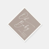 オベビースクリプモダント中性ベビーシャワー スタンダードカクテルナプキン (角)