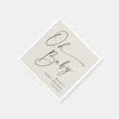 オベビースクリプモダント男女兼用ベビーシャワー スタンダードカクテルナプキン (角)