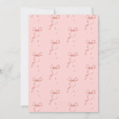 オベビースターズピンクボウ赤ちゃんシャワー 招待状 (裏面)