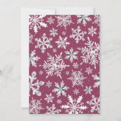 オベビースノーフレーク冬ベビーシャワー招待状 招待状 (裏面)