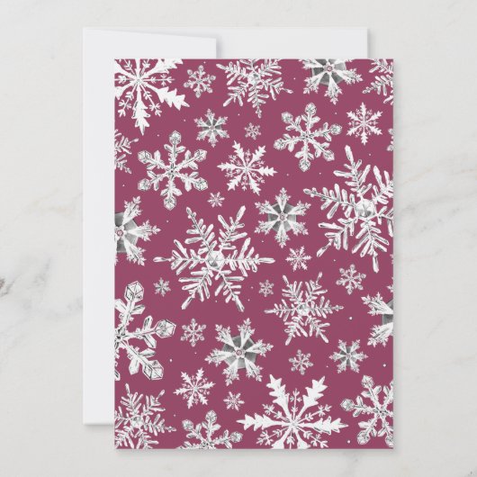 オベビースノーフレーク冬ベビーシャワー招待状 招待状 (裏面)