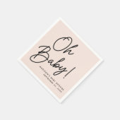 オベビースモダンクリプト赤面ベビーシャワー スタンダードカクテルナプキン (角)