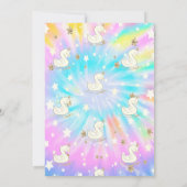 オベビースワンクラウンスターズ絞り染めベビーシャワー 招待状 (裏面)