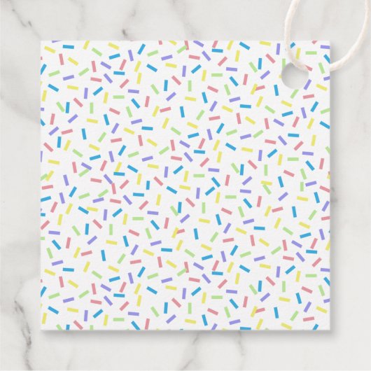 オベビーズドーナツ散水双子の女の子の赤ちゃんシャワー フェイバータグ (裏面)