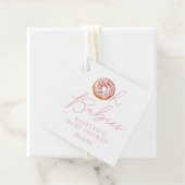 オベビーズドーナツ散水双子の女の子の赤ちゃんシャワー フェイバータグ (インサイチュ)