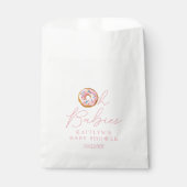オベビーズドーナツ散水双子の女の子の赤ちゃんシャワー フェイバーバッグ (正面)