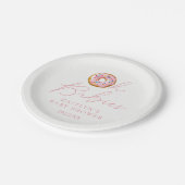 オベビーズドーナツ散水双子の女の子の赤ちゃんシャワー ペーパープレート (アングル)