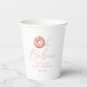 オベビーズドーナツ散水双子の女の子の赤ちゃんシャワー 紙コップ (正面)