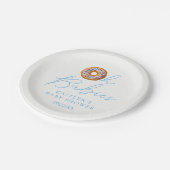 オベビーズドーナツ散水双子の少年の赤ちゃんシャワー ペーパープレート (アングル)