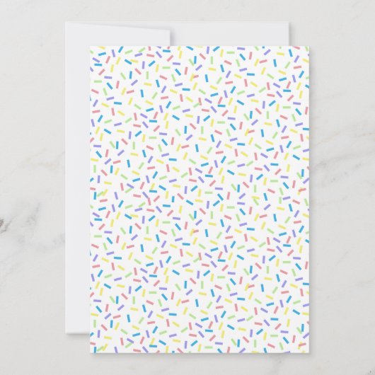 オベビーズドーナツ散水双子の少年の赤ちゃんシャワー 招待状 (裏面)