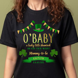 オベビーセントパトリックの日の赤ちゃんシャワー Tシャツ