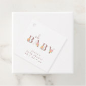 オベビータイプとバラベビーシャワーメッセージカード フェイバータグ (インサイチュ)