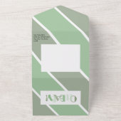 オベビータイポグラフィベビーシャワー踊り文字 オールインワン招待状 (外側)