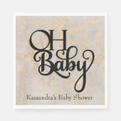 オベビータンホイルベビーシャワーランチナプキン スタンダードランチョンナプキン (正面)