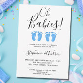 オベビーツインボーイズカップル赤ちゃんシャワー招待状 招待状