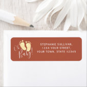 オベビーテラコッタ足アドレス ラベル (インサイチュ)