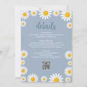 オベビーデイジーブルーベビーシャワーすべて1つで 招待状 (裏面)