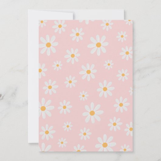 オベビーデイジーベビーシャワー 招待状 (裏面)