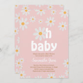 オベビーデイジーベビーシャワー 招待状 (正面/裏面)