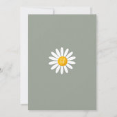 オベビーデイジー男女兼用ベビーシャワー 招待状 (裏面)