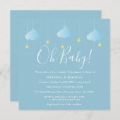 オベビートゥインクルトゥインクルカップル赤ちゃんシャワー 招待状 (正面/裏面)