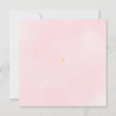 オベビートゥインクルトゥインクルソフトピンク赤ちゃんシャワー 招待状 (裏面)