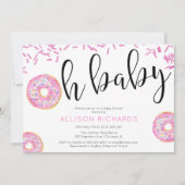 オベビードナッツベイビーシャワーガール 招待状 (正面)