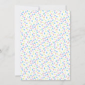 オベビードナットスプリンクルツインボーイズ赤ちゃんシャワー 招待状 (裏面)