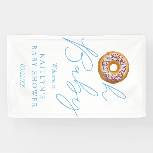 オベビードナットスプリンクルボーイズ赤ちゃんシャワーへようこそ 横断幕 (横)