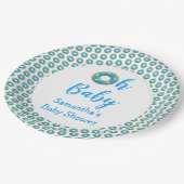 オベビードーナッツベイビーシャワー ペーパープレート (アングル)