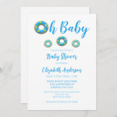 オベビードーナッツベイビーシャワー 招待状 (正面/裏面)