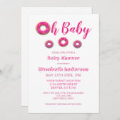 オベビードーナッツベイビーシャワー 招待状 (正面/裏面)