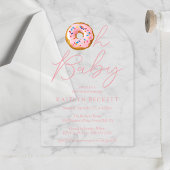 オベビードーナツ散水女の子ベビーシャワー アクリル招待状