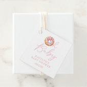 オベビードーナツ散水女の子ベビーシャワー フェイバータグ (インサイチュ)