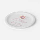 オベビードーナツ散水女の子ベビーシャワー ペーパープレート (アングル)