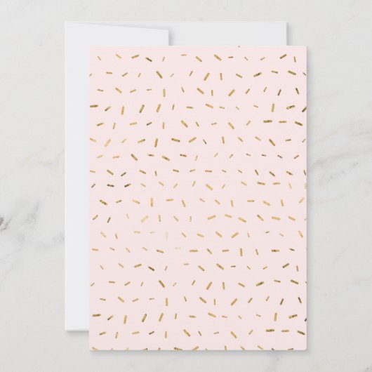 オベビードーナツ&散水金ゴールドガールベビーシャワー 招待状 (裏面)