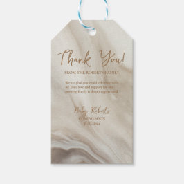 オベビーニュートラル大理石ベビーシャワー好意ギフトラベル ギフトタグ