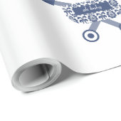 オベビーネイビープラムベビーシャワー ラッピングペーパー (ロールコーナー)