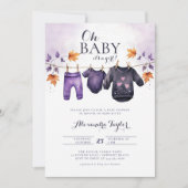 オベビーハロウィーン秋10月服女の子シャワー 招待状 (正面)