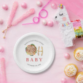 オベビーハンバーガーとフライスCo Edベビーシャワー ペーパープレート (パーティー)