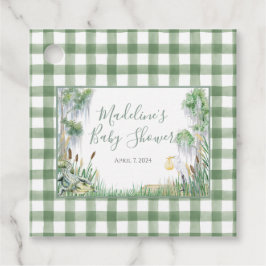 オベビーバイユースワンプベビーシャワーメッセージカード フェイバータグ