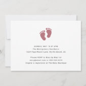 オベビーバラカスタム金ゴールドフォトガールベイビーシャワー 招待状 (裏面)